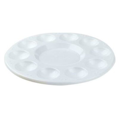 Main Paper S.L. Paleta plastová 17x17cm kulatá bílá – Zboží Mobilmania