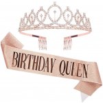 Sada Happy Queen - šerpa a korunka růžová – Zbozi.Blesk.cz