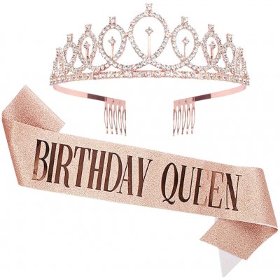 Sada Happy Queen - šerpa a korunka růžová – Zbozi.Blesk.cz