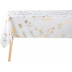 Douceur d'intérieur Obdélnikový ubrus BLOOMY bílý zlatý japonský ginkgo 150x300cm – Zboží Mobilmania