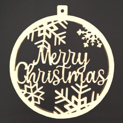 AMADEA Dřevěná ozdoba kolečko Merry Christmas 6 cm český výrobek – Hledejceny.cz