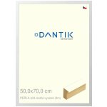 DANTIK rámeček 50x70 | PERLA bílá lesklá vysoká (Plexi Čiré) – Zboží Živě