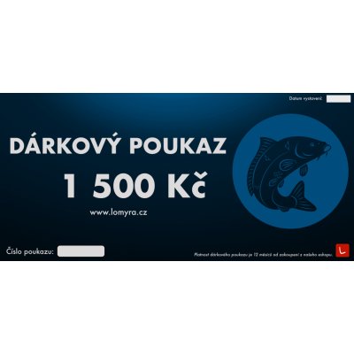Lomyra Dárkový poukaz na nákup rybářských potřeb 1 500 Kč – Sleviste.cz