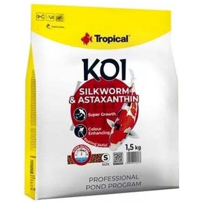 Tropical Koi Silkworm & Astaxanthin Pellet S 5 l, 1,5 kg