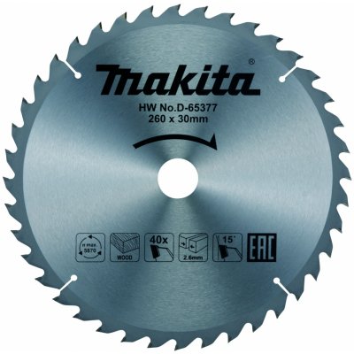 MAKITA Pilový kotouč 260x30 mm 40 zubů – Zboží Dáma