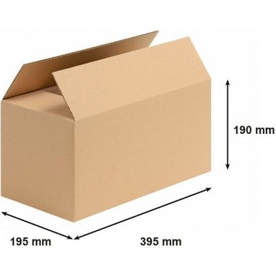 Obaly KREDO Kartonové krabice 395 x 195 x 190 mm 3VVL – Zboží Živě