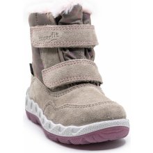 Superfit zimní kožené boty icebird beige/rosa