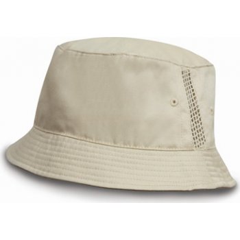Result Headwear Bavlněný klobouček s větracími očky a síťovanou vsadkou po stranách přírodní
