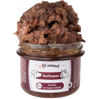 All Animals kočkopes Hovězí ve vlastní šťávě 200 g – Sleviste.cz