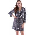 Dámský župan Astra šedý s hvězdičkami – Zboží Dáma