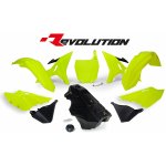 Rtech sada plastů Yamaha REVOLUTION KIT pro YZ 125/250 02-21 neon žlutá- 7 dílů černá