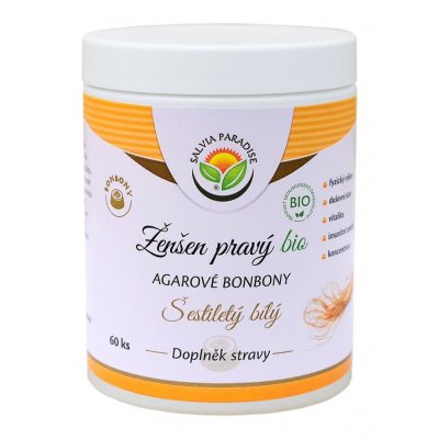 Salvia Paradise Ženšen pravý agarové bonbony BIO 60 ks – Hledejceny.cz