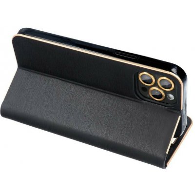 Pouzdro Forcell LUNA Book Gold Huawei P30 Lite černé – Hledejceny.cz