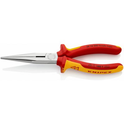 KNIPEX 26 16 200 Půlkulaté kleště s břity (úzké ploché kleště) izolované vícesložkovými návleky, certifikace VDE chromované 200 mm – Zboží Dáma