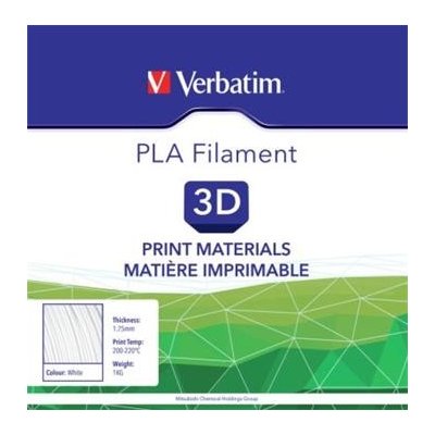 VERBATIM Retail BOX PLA 1.75mm 1kg - WHITE - 55315 – Zboží Mobilmania