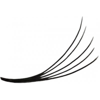 Luxury Lashes 5D Řasy Mega Black Premium sypané v hotovém vějířku 1 000 Ks Zakřivení umělých řas: C, Délka umělých řas: 10 mm, Tloušťka řas: 0.09 – Zboží Dáma