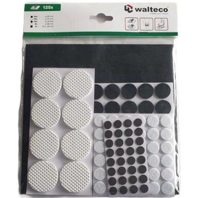 Walteco Sada filcových podložek, bílá/černá, 125 ks , 84998 – Sleviste.cz