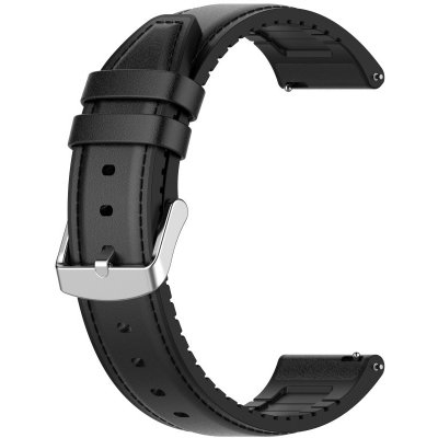 Techsuit Watchband 20mm W007 - Samsung Galaxy Watch 4/5/Active 2, Huawei Watch GT 3 42mm/GT 3 Pro 43mm - Black KF238587