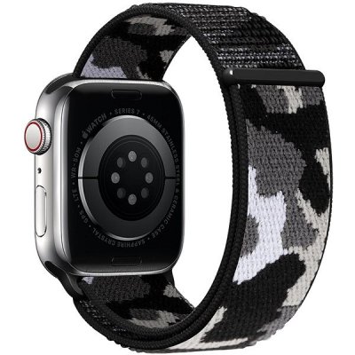 Strapido nylonový CAMO pro Apple Watch 38/40/41 mm Černá kamufláž N2200A01-38 – Zboží Mobilmania