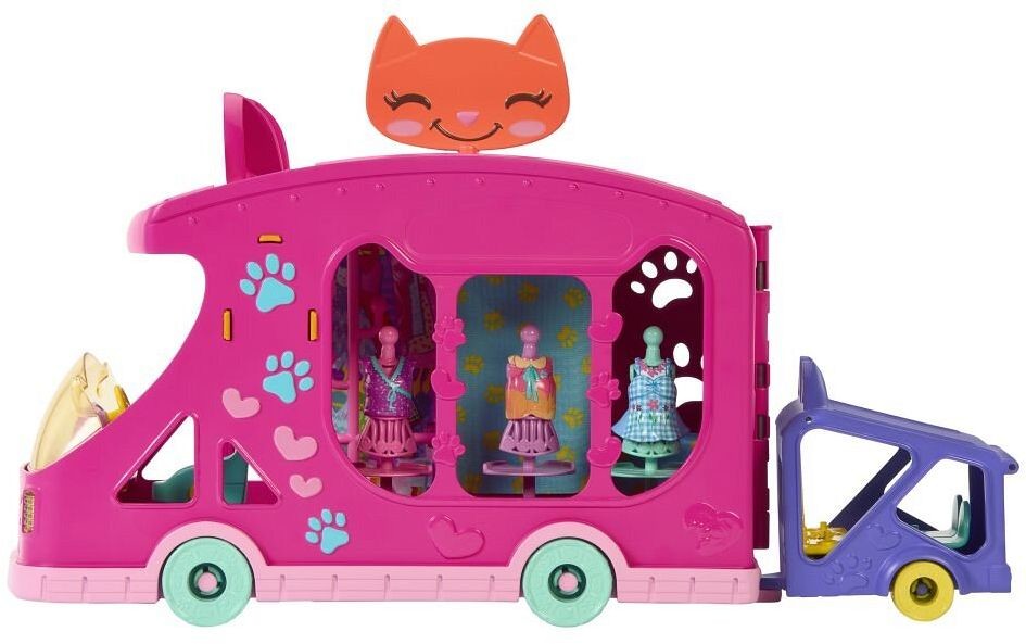 Mattel Enchantimals Glam Party Kočičí módní obchod na kolech