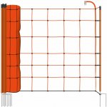 Oranžová vodivá síť STANDARD pro elektrický ohradník pro ovce, kozy, výška 90 cm, 50 m, dvojitý hrot – Sleviste.cz