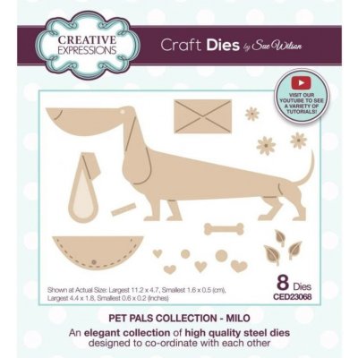 Creative Expressions Pes jezevčík vyřezávací kovové šablony Pet Pals 8ks – Hledejceny.cz