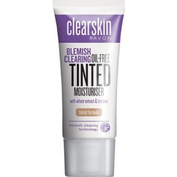 Avon Clearskin tónovací hydratační pleťový krém s výtažkem z pšenice a čajovníku - 30 ml