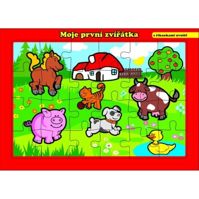 Teddies deskové Moje první zvířátka farma 26 x 17 cm MPZ 24 dílků – Zbozi.Blesk.cz