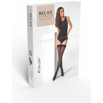 Maxis Relax Premium stehenní punčochy s krajkou light nude