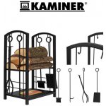Kaminer PK011 Koš na dřevo a krbové nářadí 30 × 40 × 73 cm – Zboží Dáma