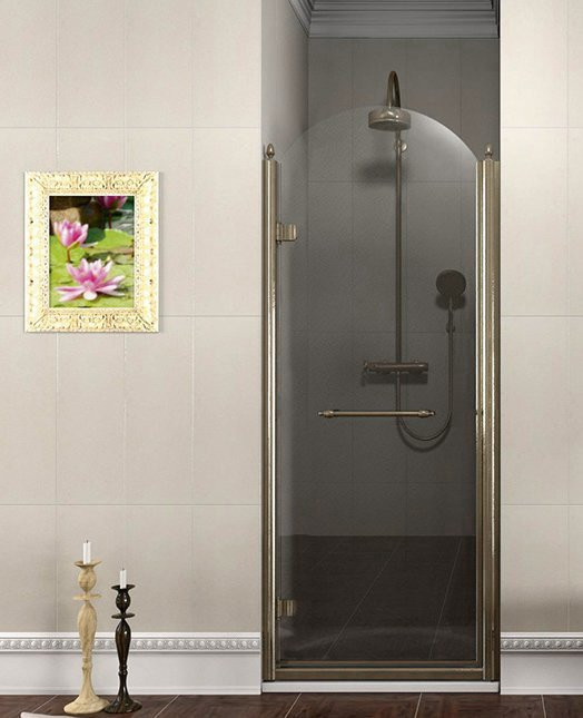Gelco ANTIQUE otočné, 800mm, levé, ČIRÉ sklo, bronz, světlý odstín GQ1280LCL