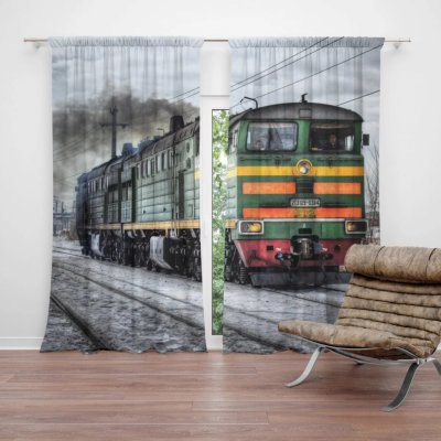 Závěsy Lokomotiva: 2 ks - 140x250 cm - Sablio – Hledejceny.cz