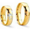 Prsteny Savicki Snubní prsteny dvoubarevné zlato kulaté SAVOBR331