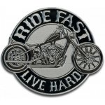 Moto nášivka BS Ride Fast Live Hard 10 cm x 9 cm – Zbozi.Blesk.cz