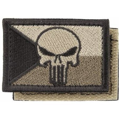 Nášivka: Vlajka Česká republika PUNISHER [40x26] [ssz] béžová | hnědá – Hledejceny.cz