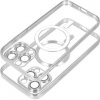 Pouzdro a kryt na mobilní telefon Samsung Forcell Electro Mag Cover case compatible with MagSafe for SAMSUNG S24 silver