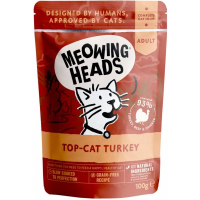 Meowing Heads Top Cat Turkey 100 g