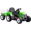 Elektrické vozítko Joko elektrický traktor Cipísek s přívěsem zelená