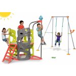 Smoby Set preliezačka Multi-Activity Tower na šplhanie so šmykľavkou+hojdačka s kovovou konštrukciou výška 180 cm SM840201-1 – Hledejceny.cz