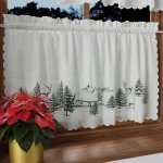 Dekorační krátká vánoční vitrážová záclona do kuchyně KRAJ 60x100 cm MyBestHome – Hledejceny.cz