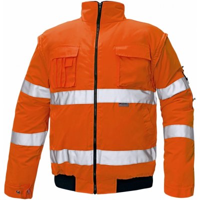 Cerva Clovelly Pilot Zateplená reflexní bunda 2v1 oranžová – Zboží Mobilmania
