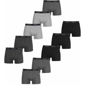 Lee Cooper Lee Cooper Boxer Shorts pánské - Multi Grey SD422611 10 Pack