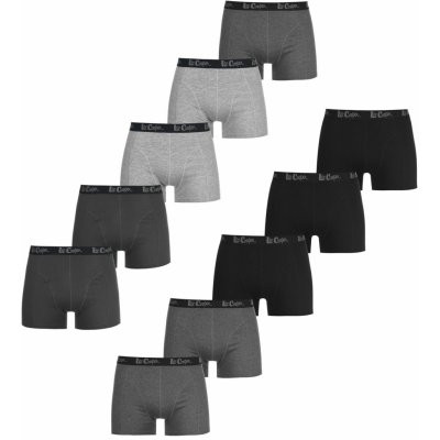 Lee Cooper Lee Cooper Boxer Shorts pánské - Multi Grey SD422611 10 Pack – Zbozi.Blesk.cz