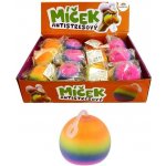 Míček antistresový mačkací sliz 6cm duhový 12ks v boxu – Zboží Mobilmania