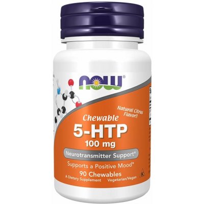 Now Foods 5-HTP 100 mg žvýkací tablety 90 kapslí – Hledejceny.cz