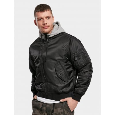 Brandit MA1 Sweat Hooded jacket černo šedá – Zboží Dáma