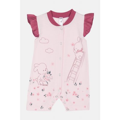 JOYCE Dívčí kojenecký overal krátký BUNNY VALLEY Růžová – Hledejceny.cz