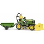 Bruder 62104 BWORLD Zahradní traktor John Deere X949 s figurkou a příslušenstvím – Zboží Dáma
