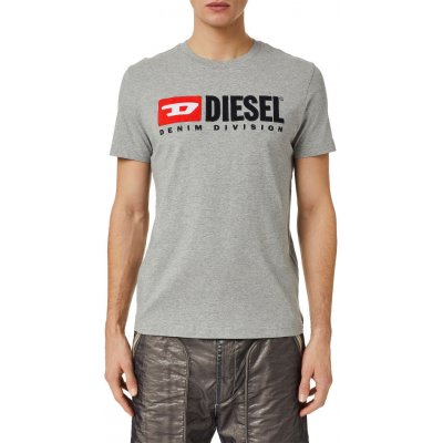Diesel tričko T-DIEGOR-DIV T-SHIRT šedá – Zboží Mobilmania