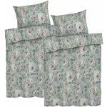 Livarno home povlečení Renforcé květiny velká zelená 140x200 70x90 – Zboží Mobilmania